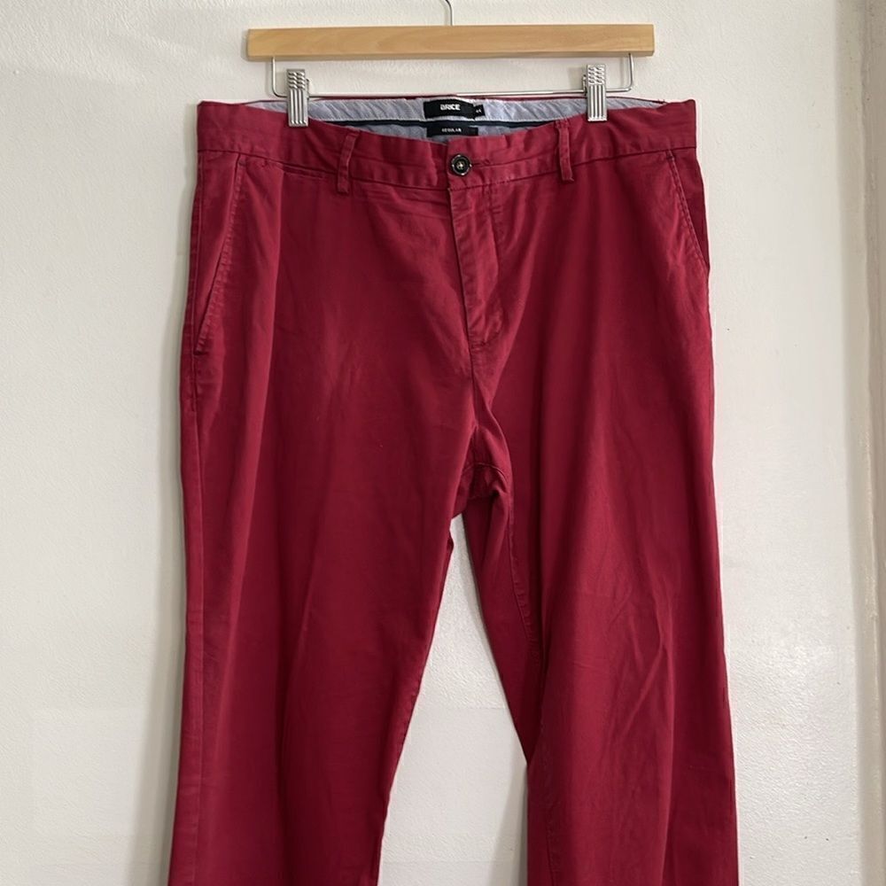 Brice Men’s Size 34 Chino Pants Red Burgundy Cotton 30.5 Inseam Mid rise